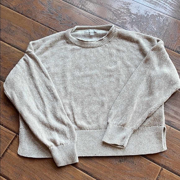 J. Crew Women's Beige Crew Neck Sweater - Picture 2 of 6
